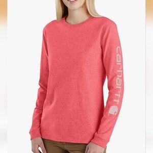 Carhartt Long Sleeve Tee in Coral, 3x